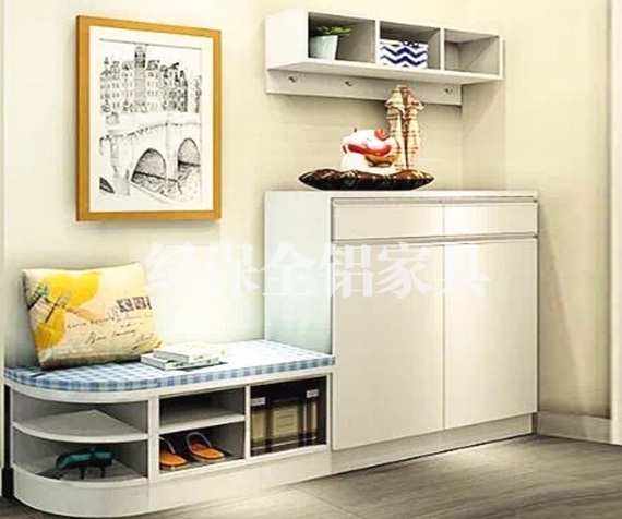 All aluminum shoe cabinet