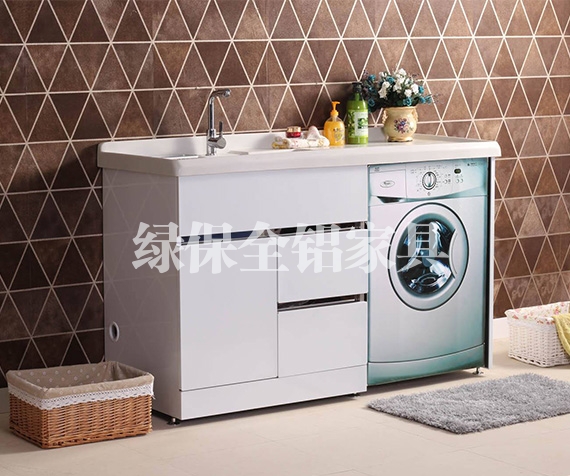 All aluminum laundry cabinet